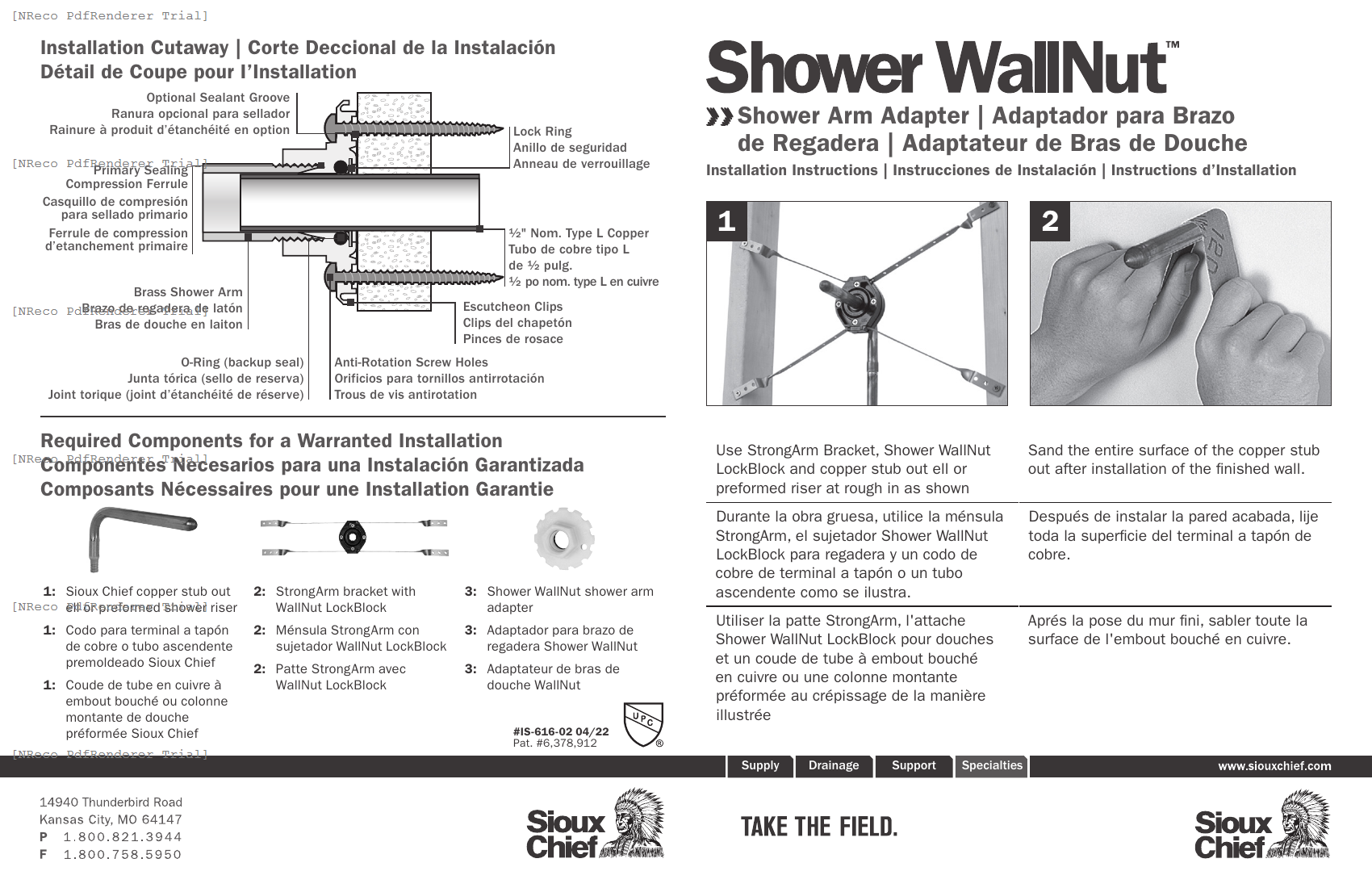 616-02 - SHOWER WALLNUT - INSTRUCTION SHEET.PDF Technical Document